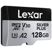 Carte micro sdxc LEXAR MICROSDXC SILVER + 128 G V 30