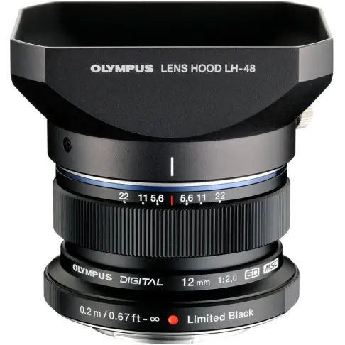 Objectif à focale fixe OLYMPUS 12/2 NOIR EW-M 1220 - 2