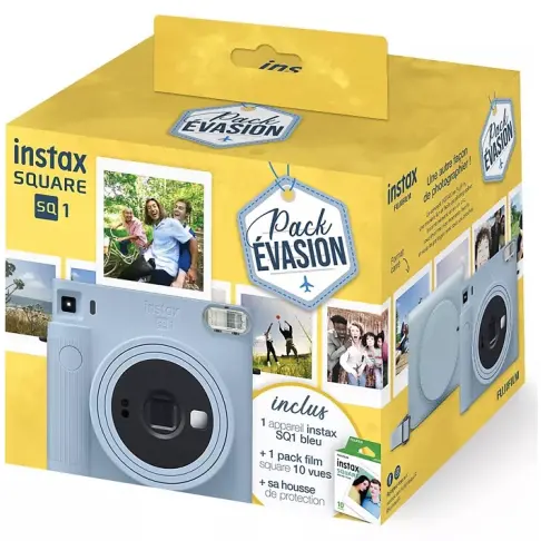 Appareil photo instantané FUJIFILM INSTAX SQ 1 BLEU PACK EVASION - 1