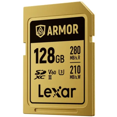 Carte mémoire LEXAR SDXC PRO GOLD ARMOR 128 V 60 - 5