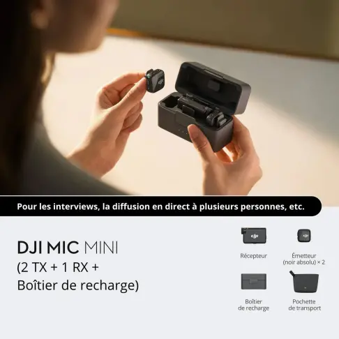 Micro cravate DJI MIC MINI 2 TX + 1 RX + CHARGE - 2
