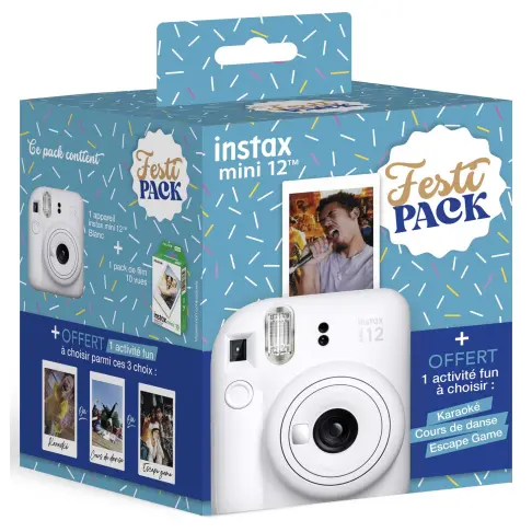 Appareil photo instantanée FUJIFILM INSTAX MINI 12 BLC FESTI PACK - 1