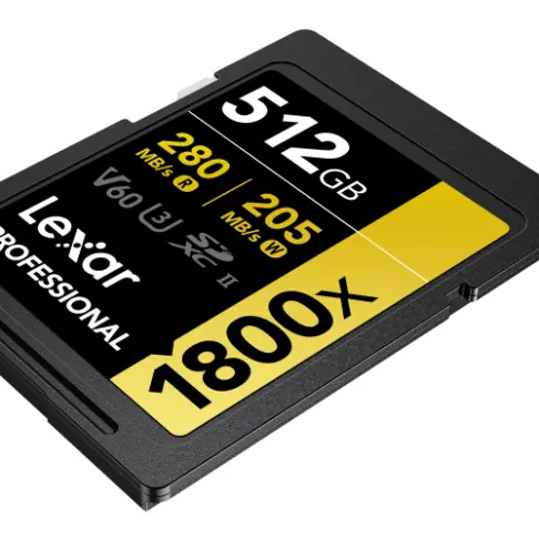 Carte mémoire LEXAR SD PRO GOLD 1800 X 512 GB V 60 - 2