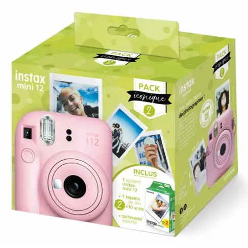 Appareil photo instantanée FUJIFILM INSTAX MINI 12 ROSE PACK - 1