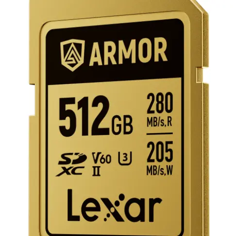 Carte mémoire LEXAR SDXC PRO GOLD ARMOR 512 V 60 - 4