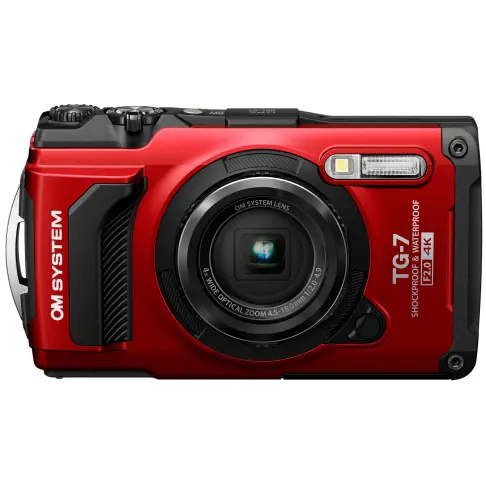 Appareil photo compact étanche OM SYSTEM TG 7 ROUGE - 1