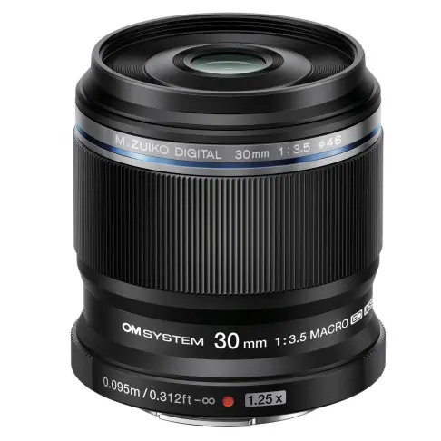Objectif à focale fixe OM SYSTEM 30/3.5 MACRO EM M 3035 BK OM - 1