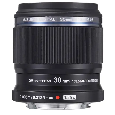 Objectif à focale fixe OM SYSTEM 30/3.5 MACRO EM M 3035 BK OM - 1
