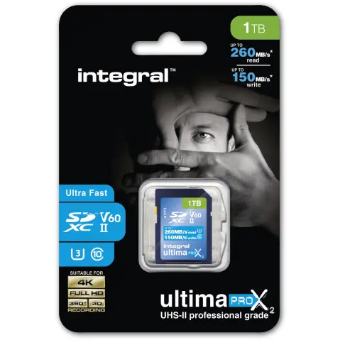 Carte mémoire INTEGRAL INSDX 1 TB 260/150 U 2 - 2