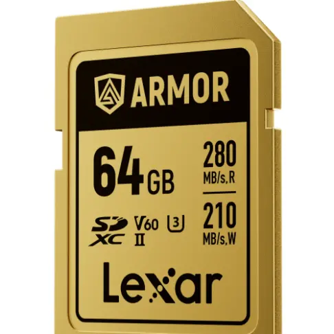 Carte mémoire LEXAR SDXC PRO GOLD ARMOR 64 V 60 - 5