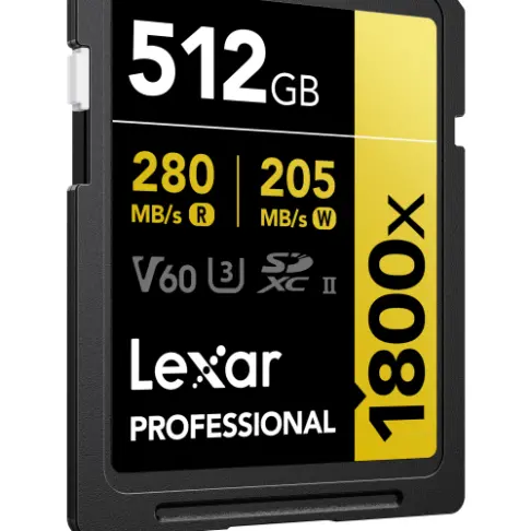 Carte mémoire LEXAR SD PRO GOLD 1800 X 512 GB V 60 - 3