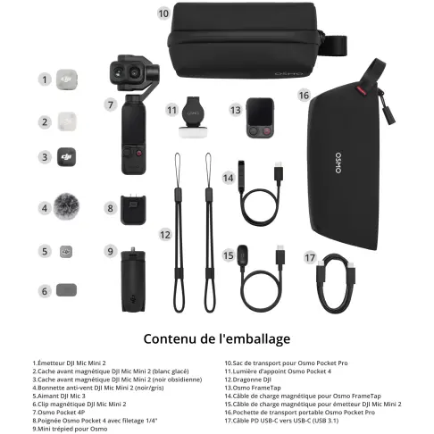 Caméra action DJI OSMO POCKET 4 P VLOG COMBO - 7